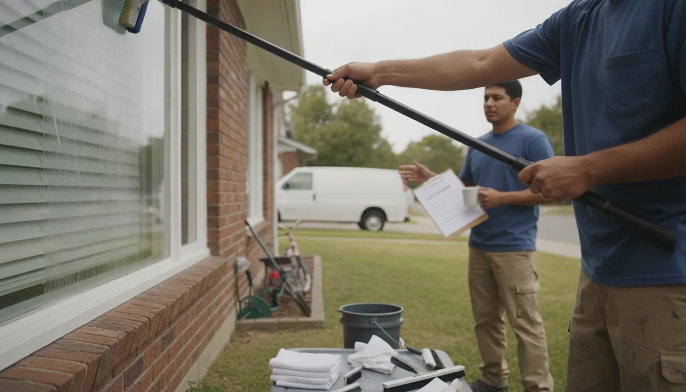 Pros give clear answers, outline scope in writing, and arrive with clean tools for window cleaning in Sugar Land